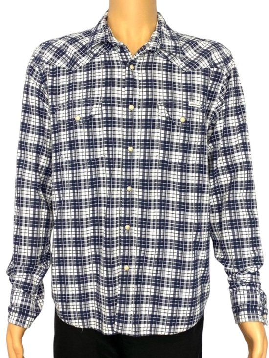 Lucky Brand Other - Lucky Brand Snap Button Classic Fit Plaid Long Sleeve Shirt Size L